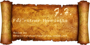 Fürstner Henrietta névjegykártya