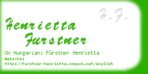 henrietta furstner business card