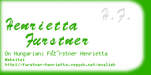 henrietta furstner business card